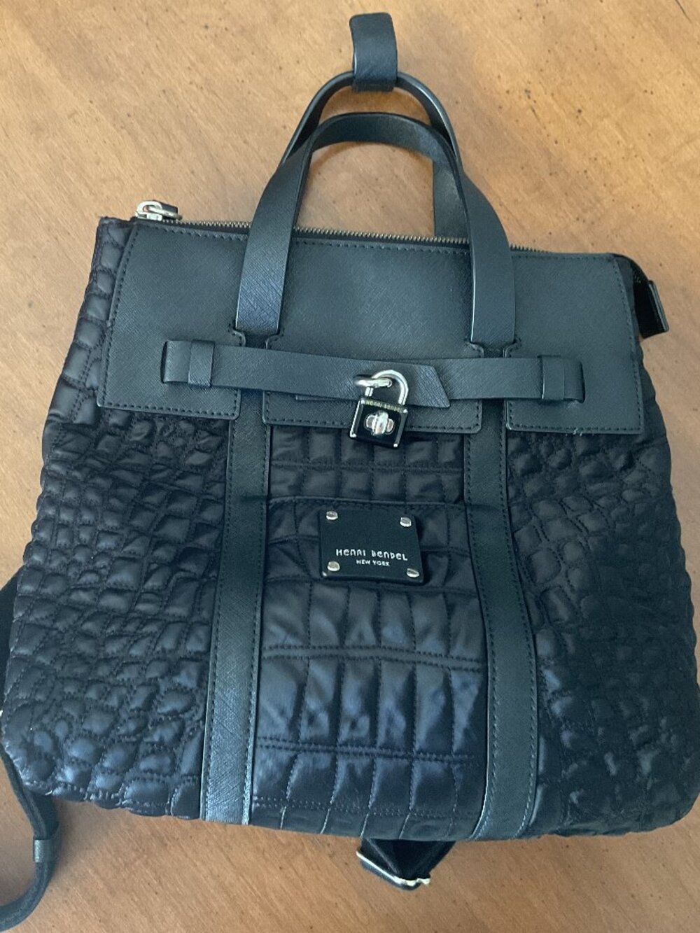 HENRI BENDEL Mini QUILTED JETSETTER BLACK silver hardware - Picture 2 of 10